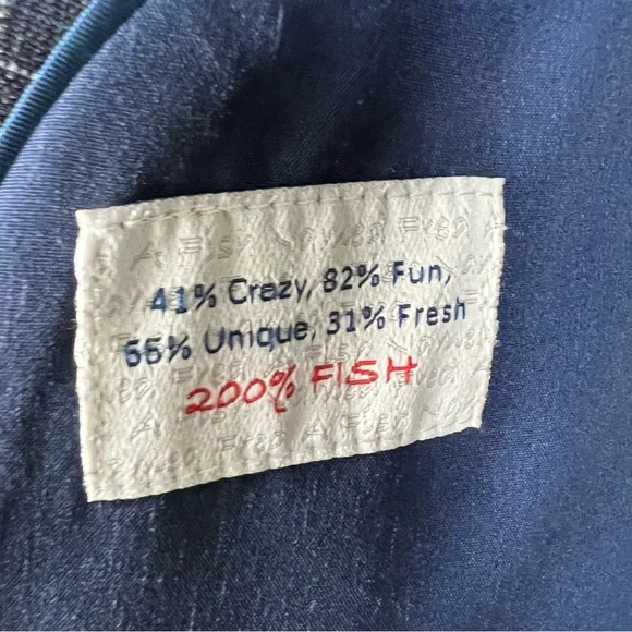 A Fish Named Fred Linen Blazer Jacket Size 40